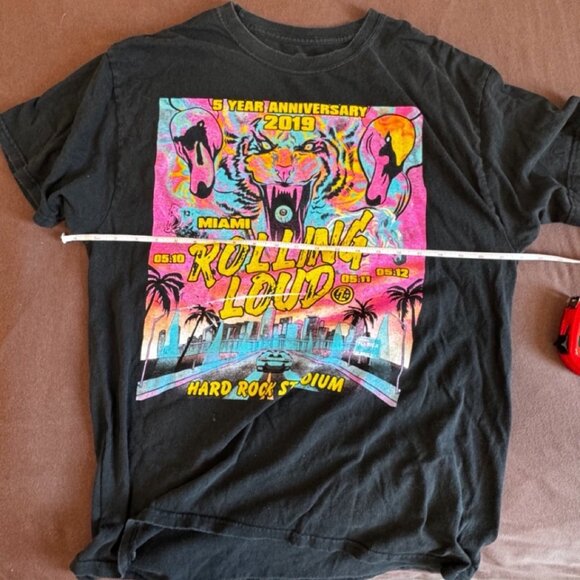 RARE MERCH 2019 ROLLING LOUD HIP HOP FESTIVAL MIAMI TShirt FT Travis Scott - Picture 8 of 10